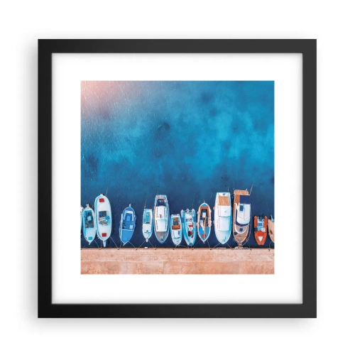 Pôster com moldura preta - Em uma fileira - 30x30 cm