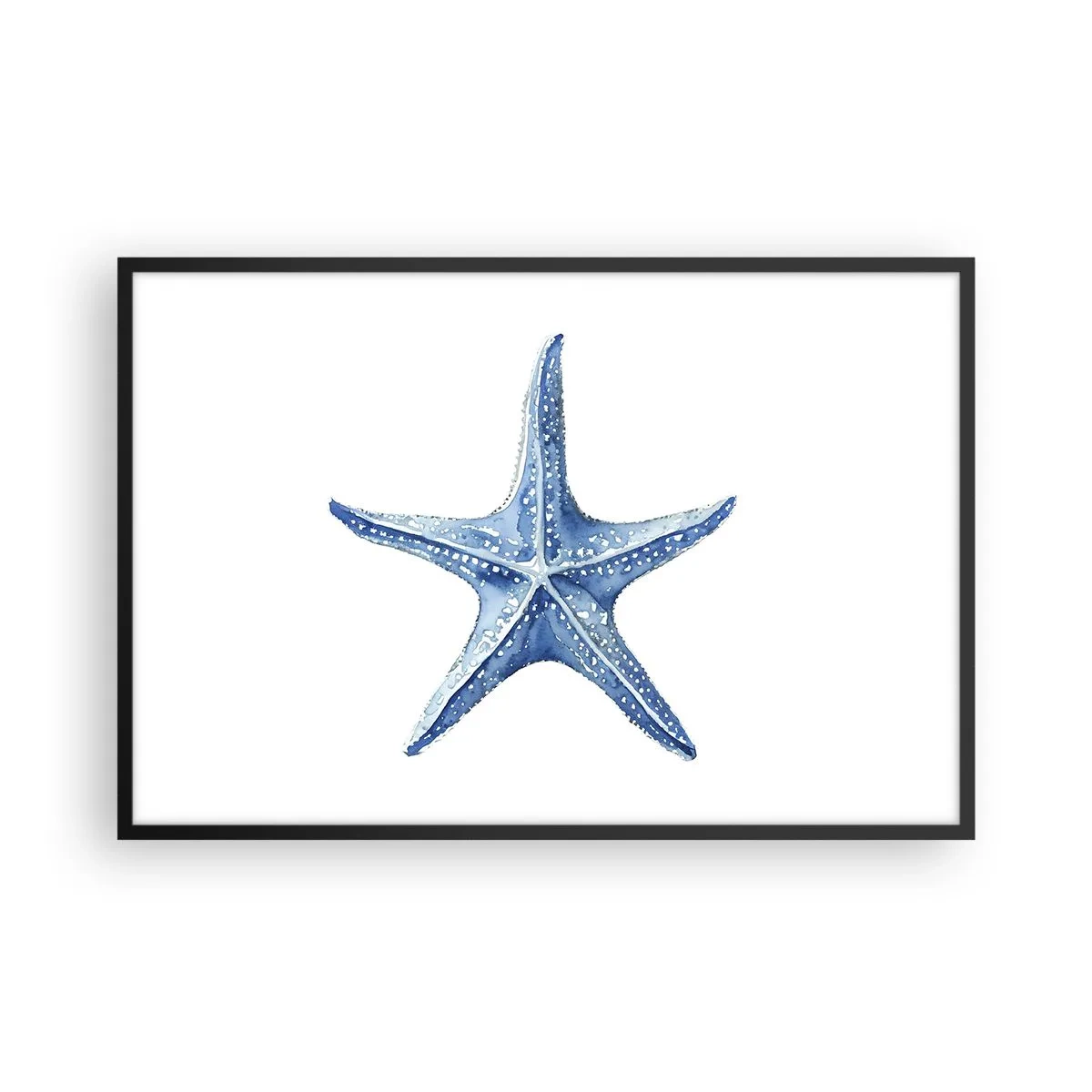 Pôster com moldura preta - Estrela do mar - 91x61 cm