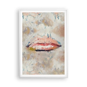 Pôster em moldura branca - Desperta os sentidos - 70x100 cm