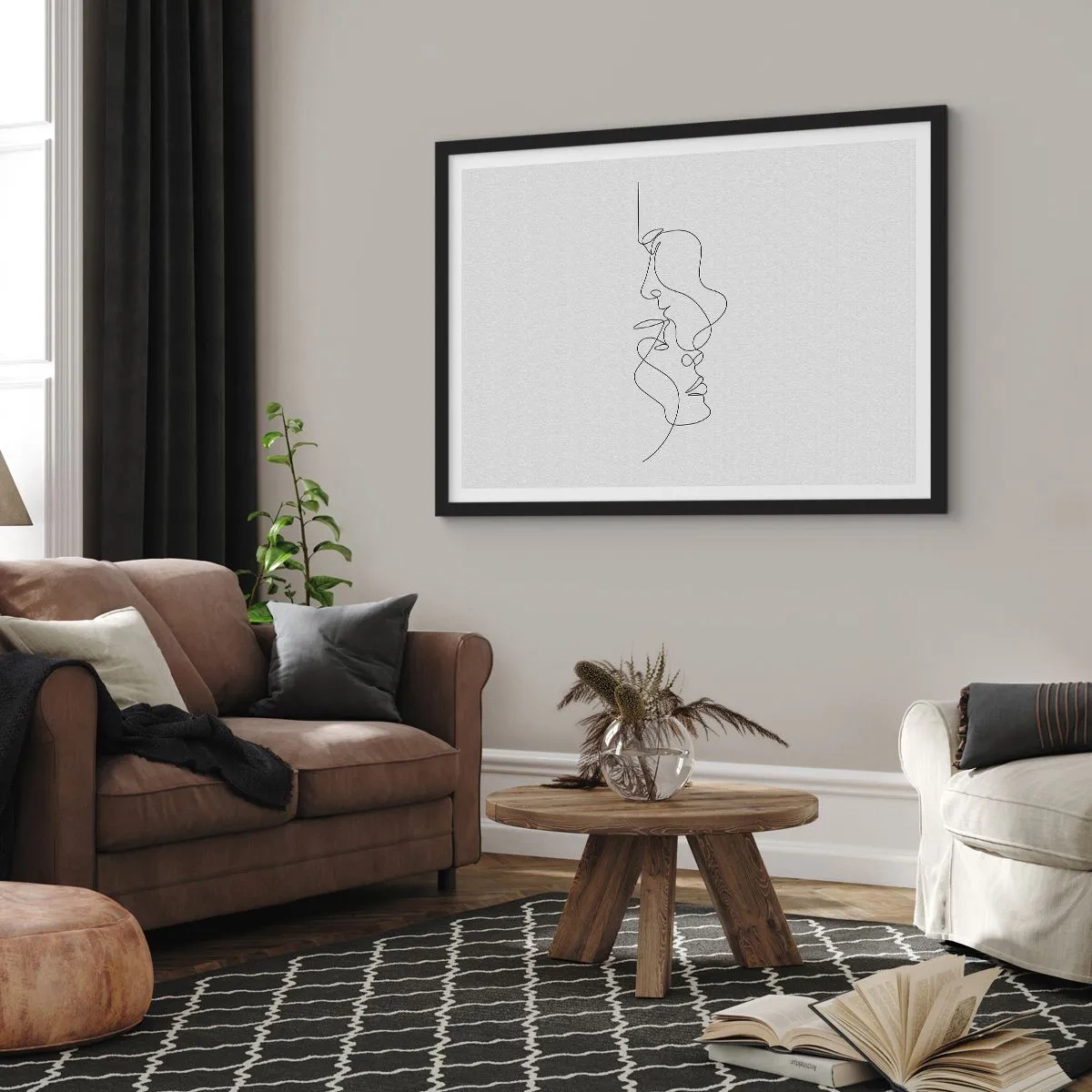 Pôster com moldura preta - O calor dos desejos amargos - 40x30 cm