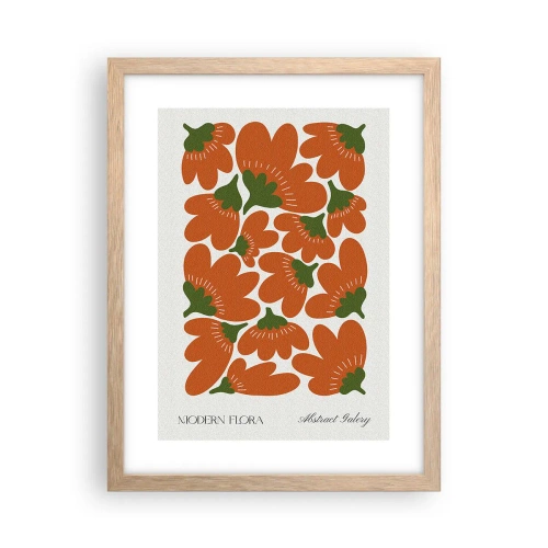 Pôster com moldura de carvalho claro - Da vida das flores - 30x40 cm