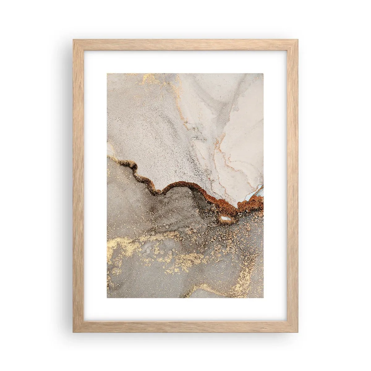 Pôster com moldura de carvalho claro - No limite das cores - 30x40 cm