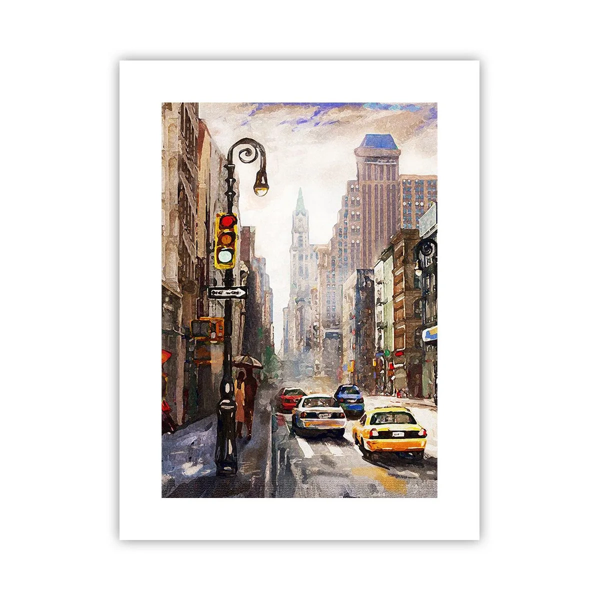 Pôster - Nova York – colorida também na chuva  - 30x40 cm
