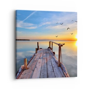 Quadro em tela - Caminhando em direção ao sol - 30x30 cm