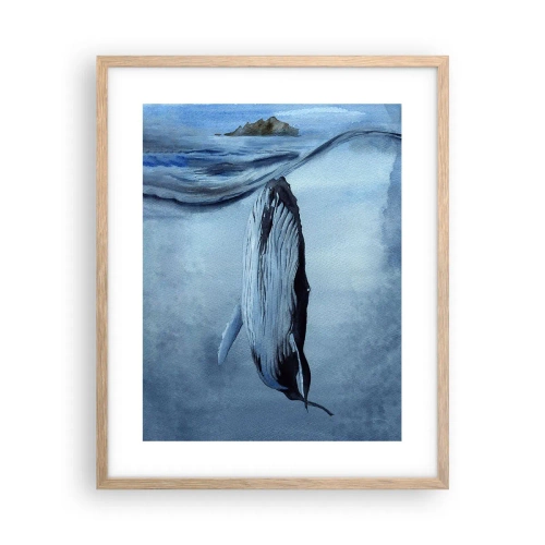 Pôster com moldura de carvalho claro - Dois mundos do norte - 40x50 cm