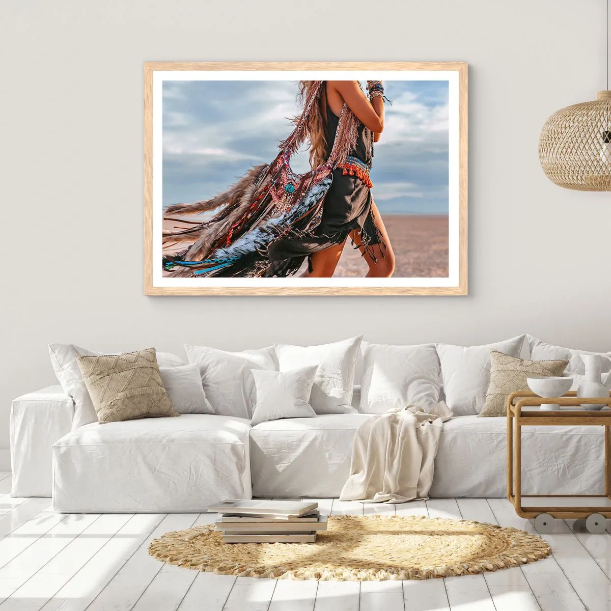 Pôster com moldura de carvalho claro - Namorada do Xamã - 100x70 cm
