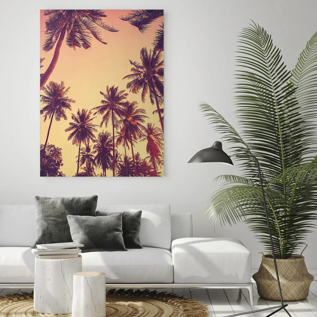 Quadro em vidro - Variação tropical - 50x70 cm