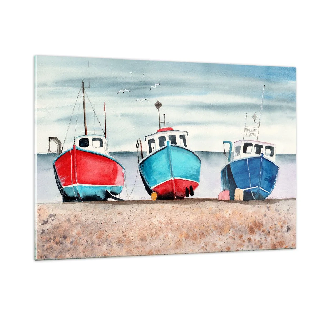 Quadro em vidro - Pronto para pescar - 120x80 cm