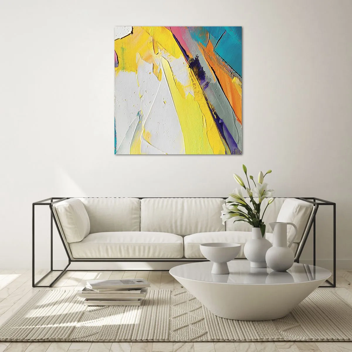 Quadro em vidro - Anatomia da luz - 40x40 cm