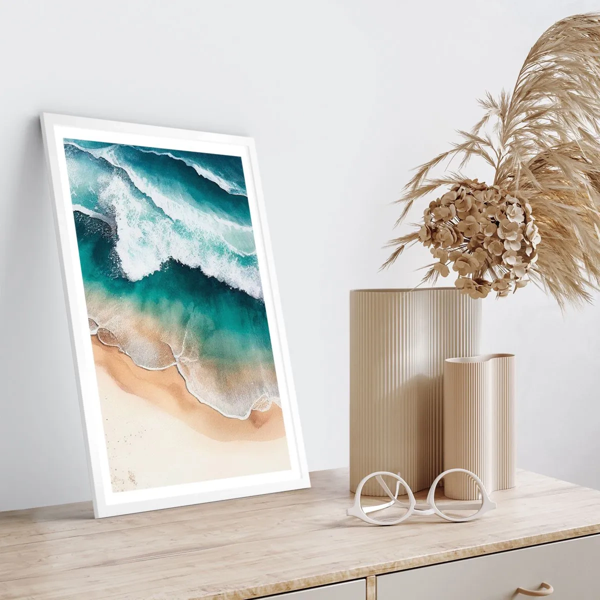 Pôster em moldura branca - O eterno encontro - 30x40 cm