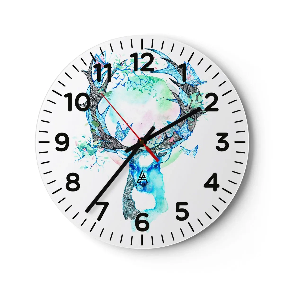 Relógio de parede - Relógio em vidro - A força e a delicadeza da natureza - 40x40 cm