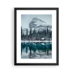 Pôster com moldura preta - Retiro canadense - 30x40 cm