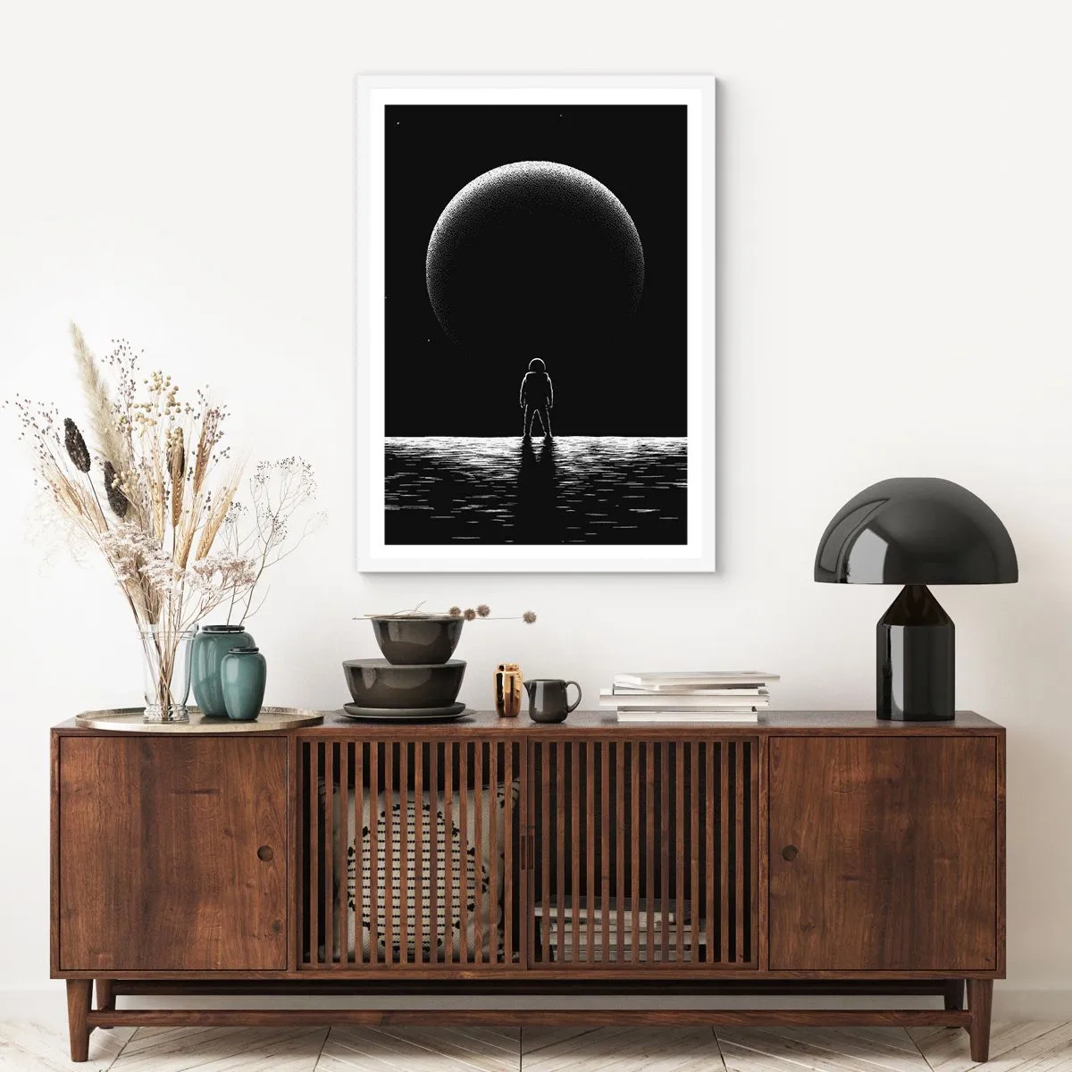 Pôster em moldura branca - Cara a cara - 70x100 cm