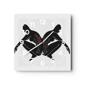 Relógio de parede - Relógio em vidro - Uma alma comum - 30x30 cm