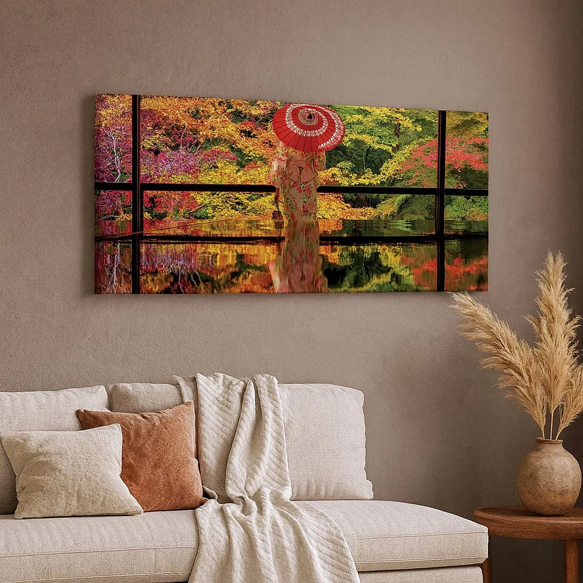 Quadro em tela - No templo da natureza - 100x40 cm