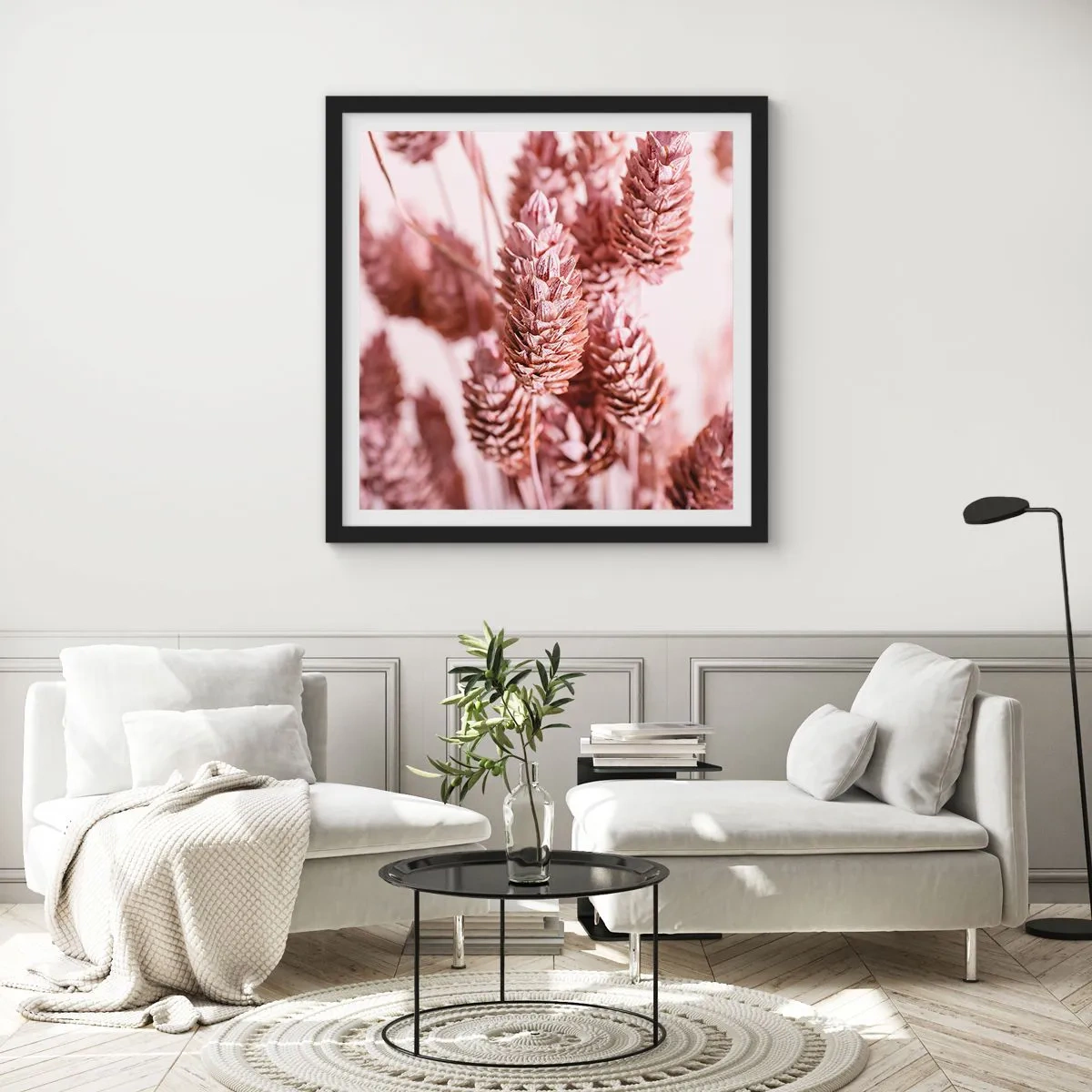 Pôster com moldura preta - Aparentemente discreto - 40x40 cm