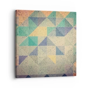 Quadro em tela - República dos triângulos - 30x30 cm