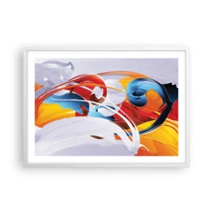 Pôster em moldura branca - A dança dos elementos da natureza - 70x50 cm