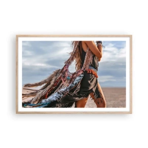 Pôster com moldura de carvalho claro - Namorada do Xamã - 91x61 cm