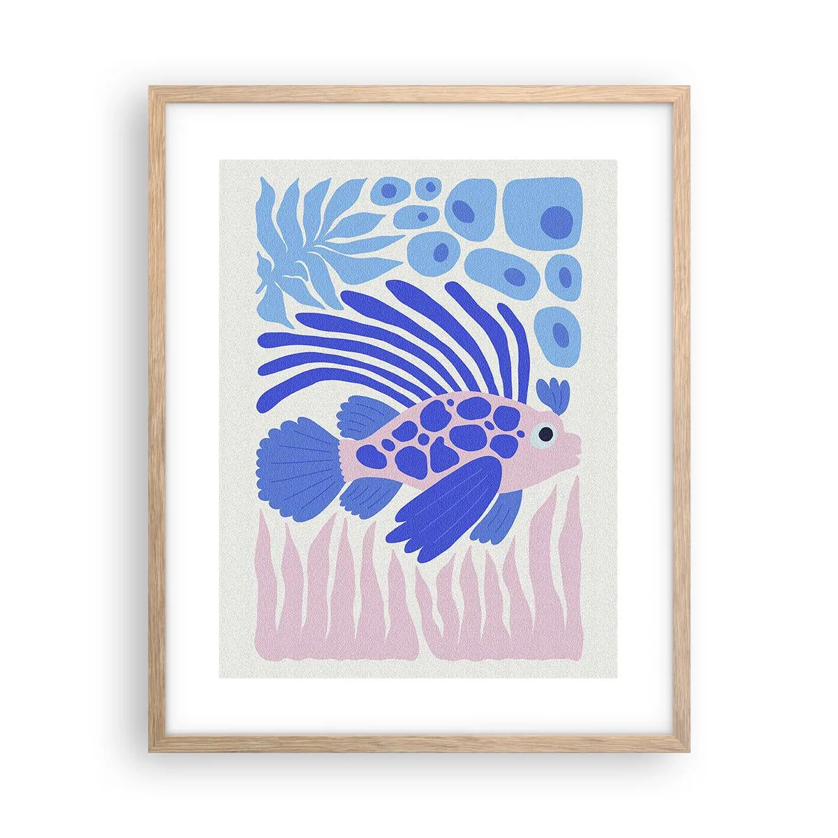 Pôster com moldura de carvalho claro - Em seu elemento - 40x50 cm