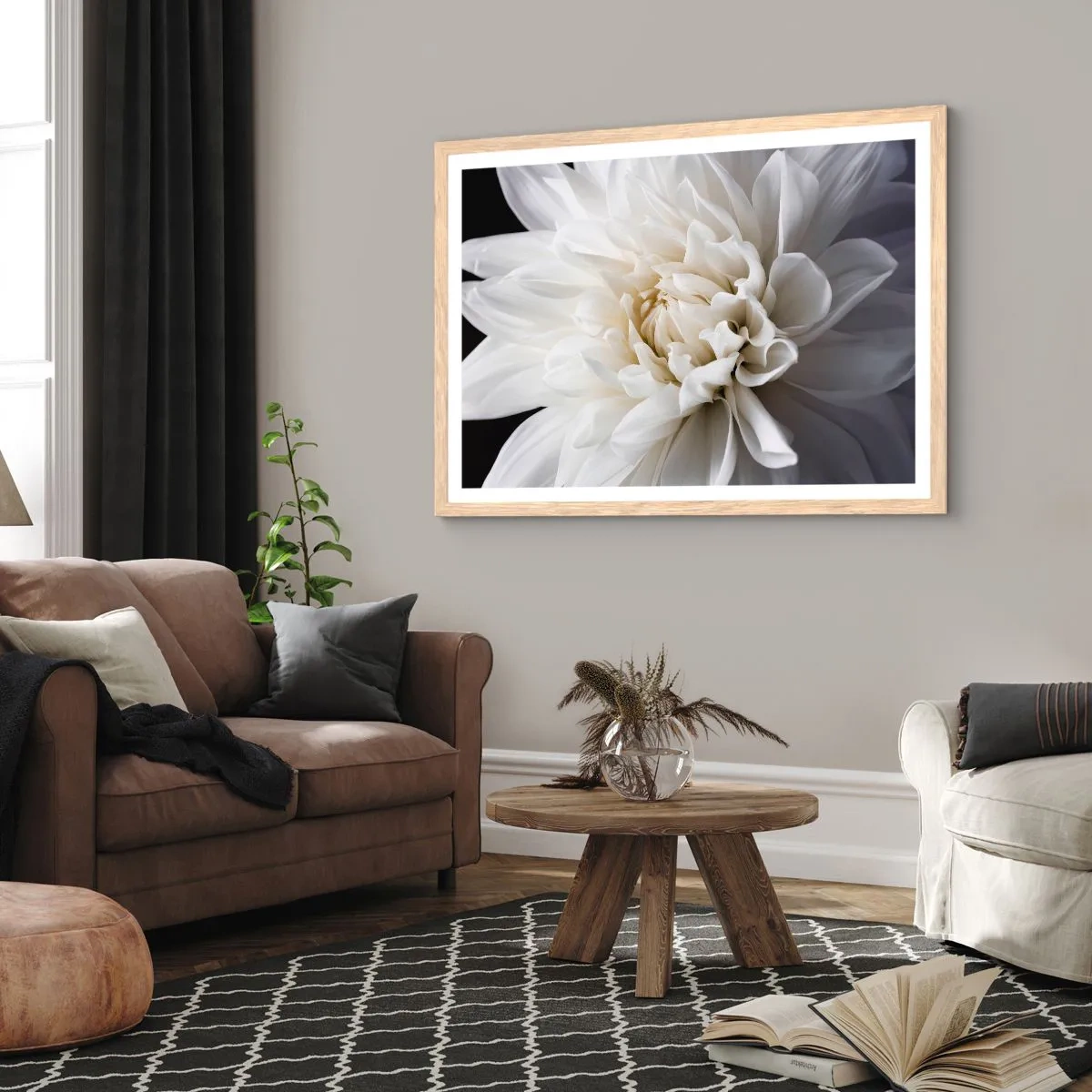 Pôster com moldura de carvalho claro - Manhã da noiva - 40x30 cm