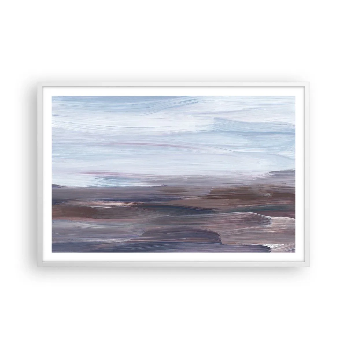 Pôster em moldura branca - Elementos: água - 91x61 cm