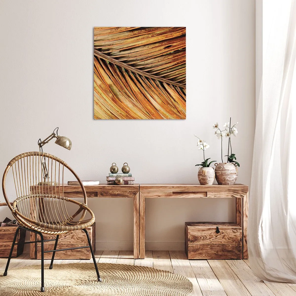 Quadro em tela - Ouro de coco - 70x70 cm