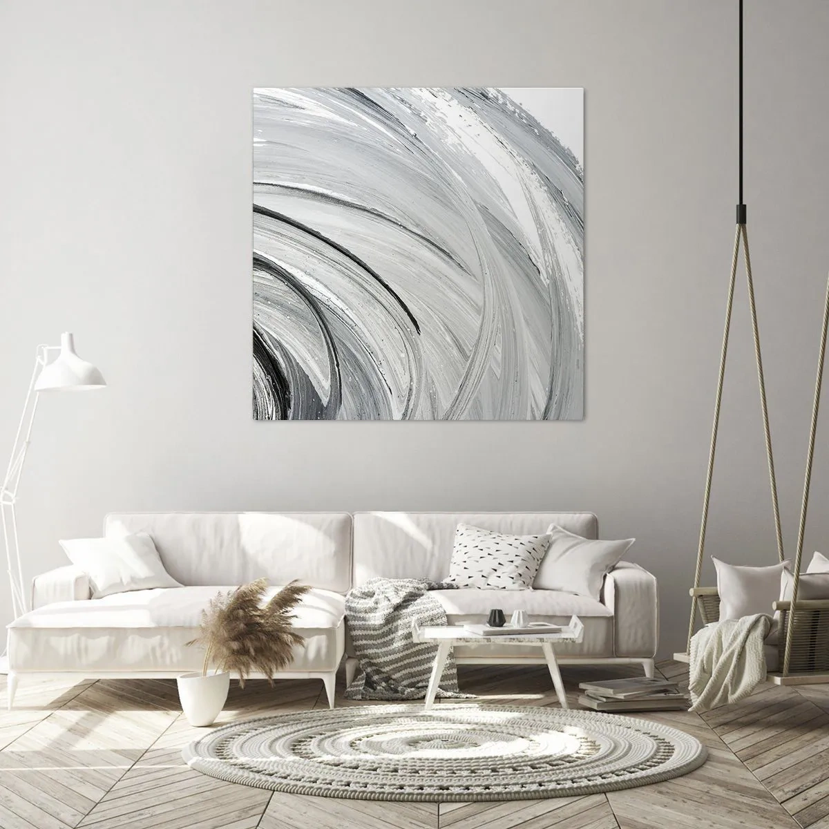 Quadro em tela - Composição orbital - 40x40 cm