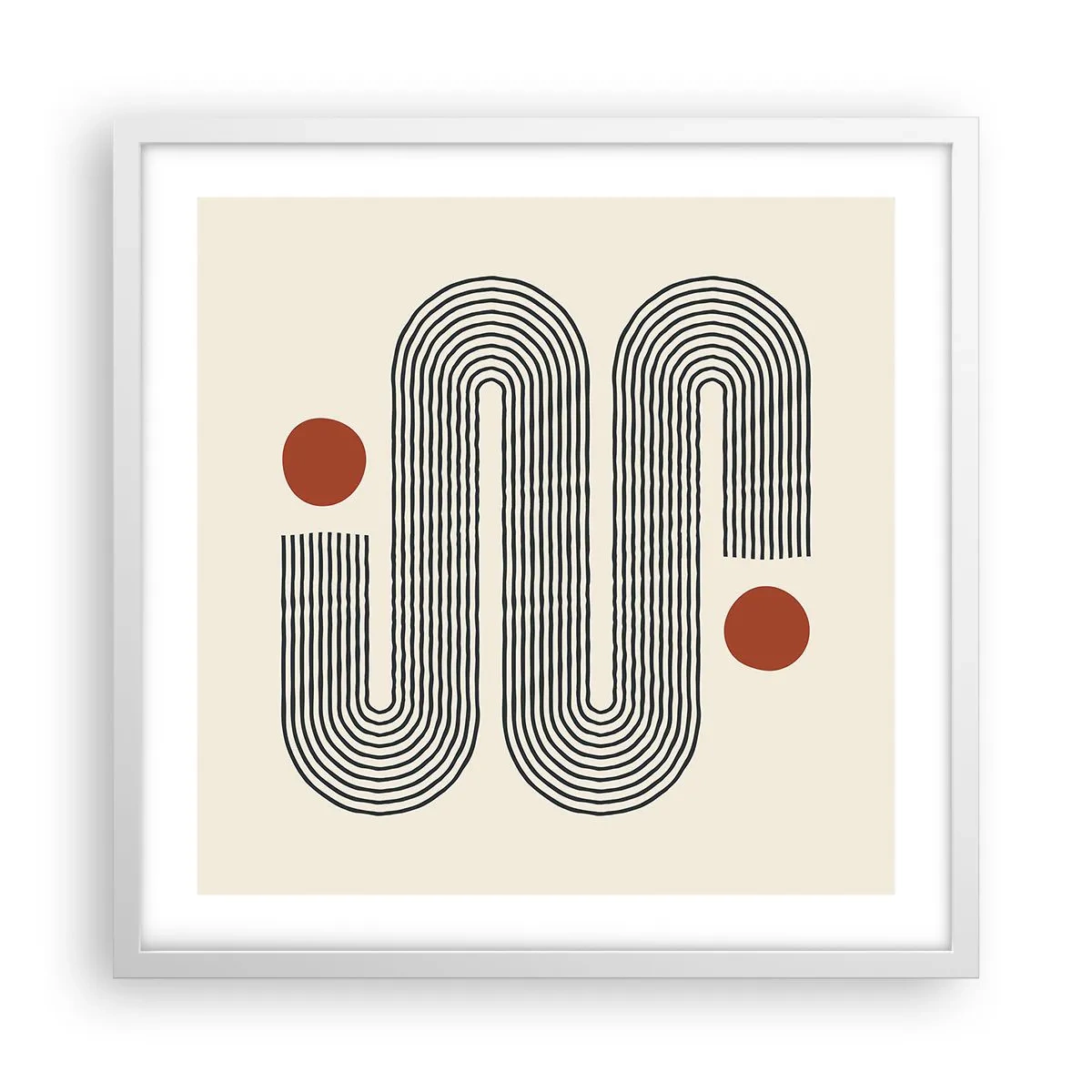 Pôster em moldura branca - Do início ao fim - 50x50 cm