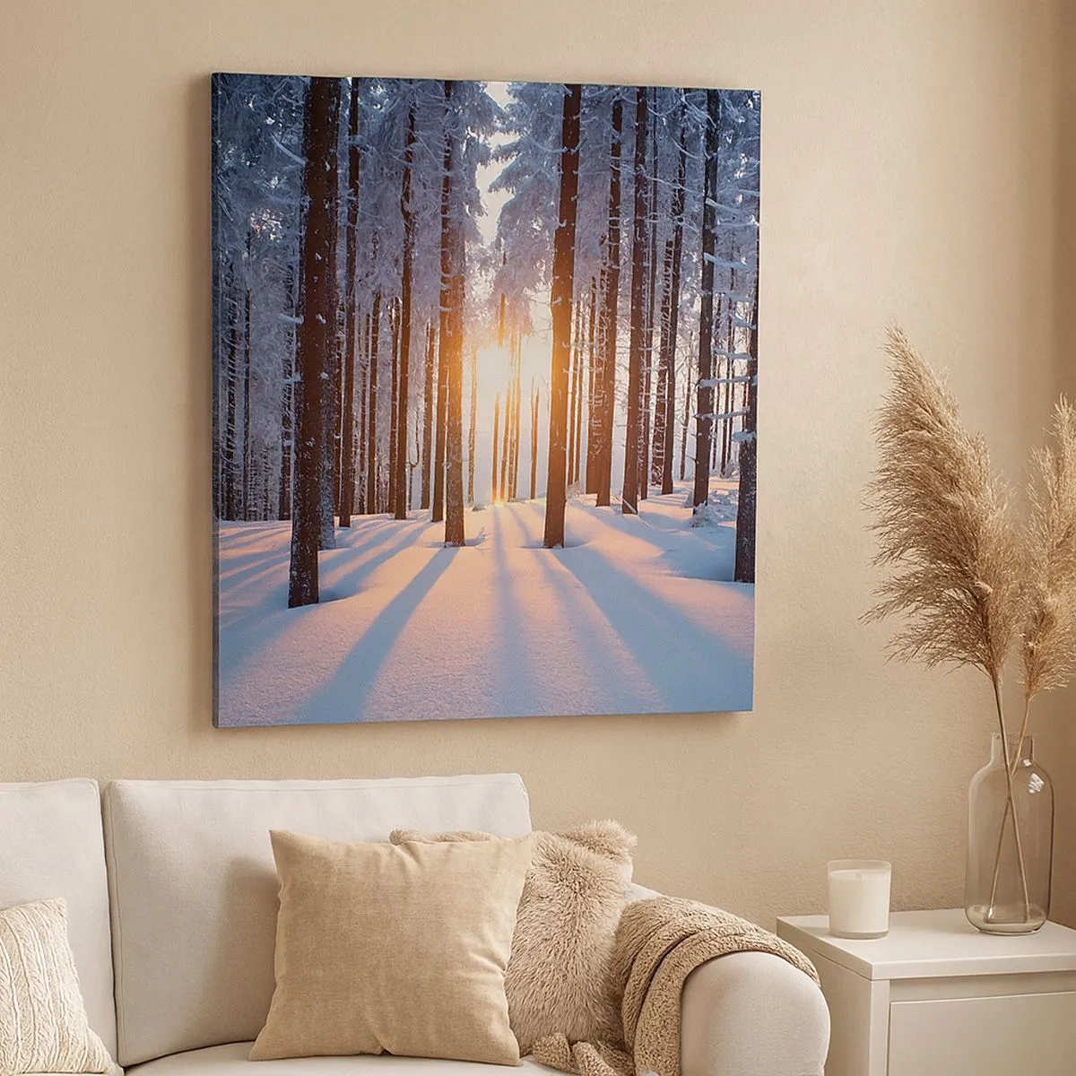 Quadro em tela - Preto no branco - 30x30 cm