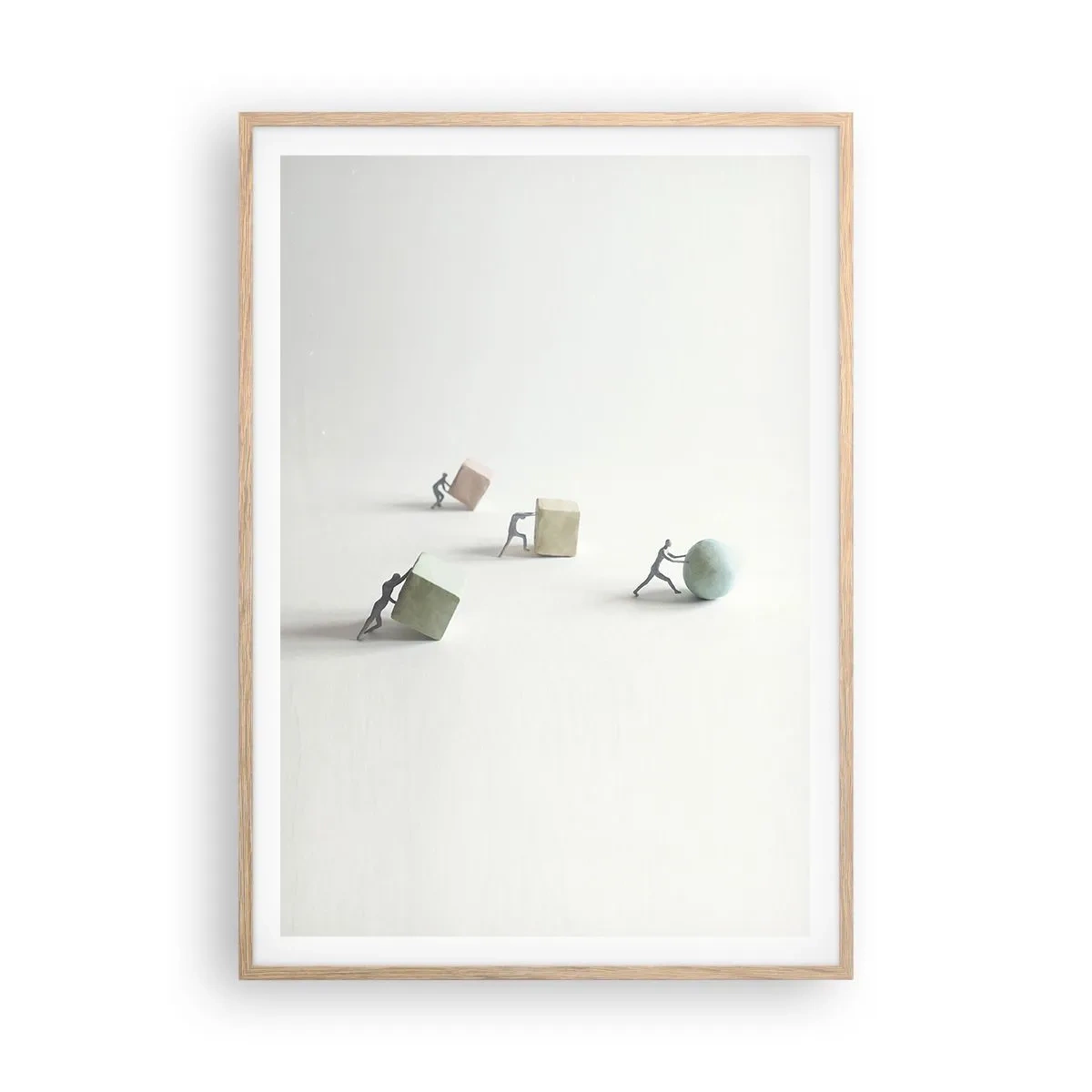 Pôster com moldura de carvalho claro - É a vida - 70x100 cm