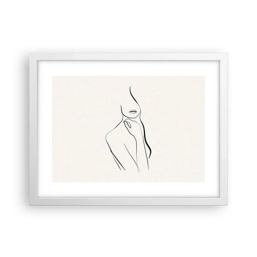 Pôster em moldura branca - Uma onda de melancolia - 40x30 cm