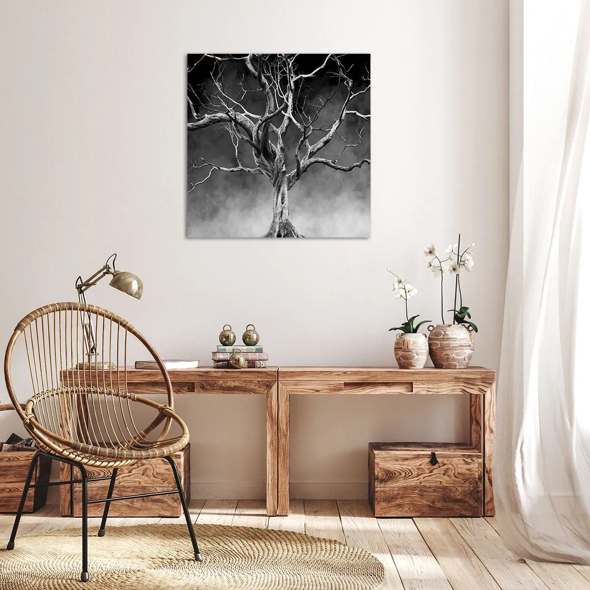 Quadro em tela - Primitivo e sagrado - 30x30 cm