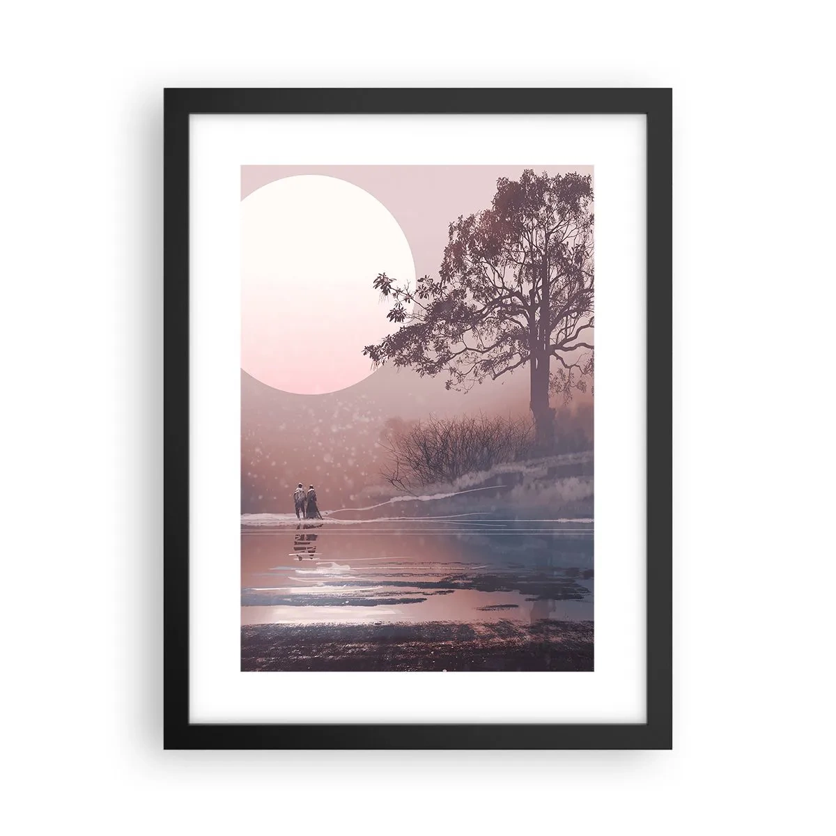 Pôster com moldura preta - Maravilhas da noite - 30x40 cm