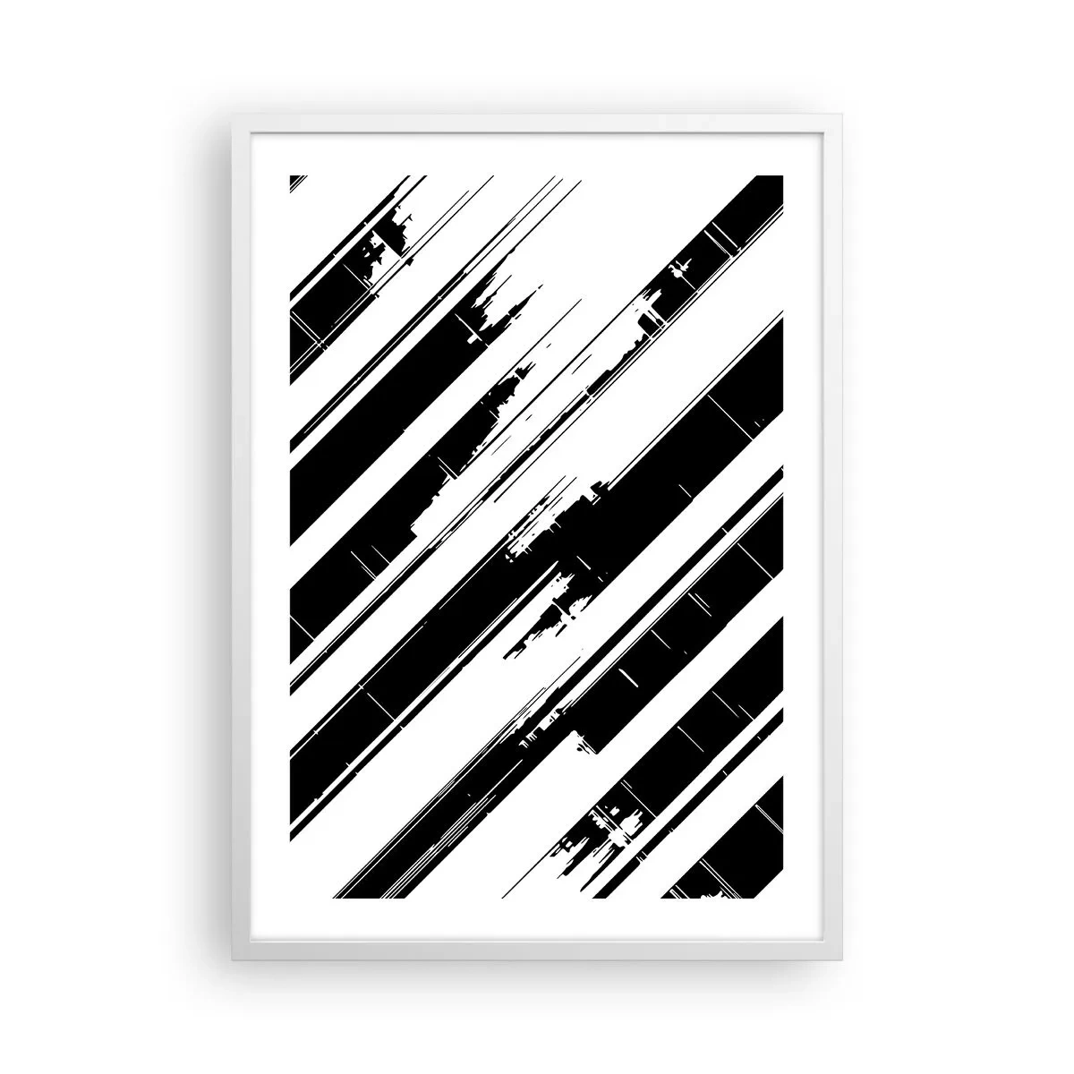 Pôster em moldura branca - Uma composição intensa e dinâmica - 50x70 cm