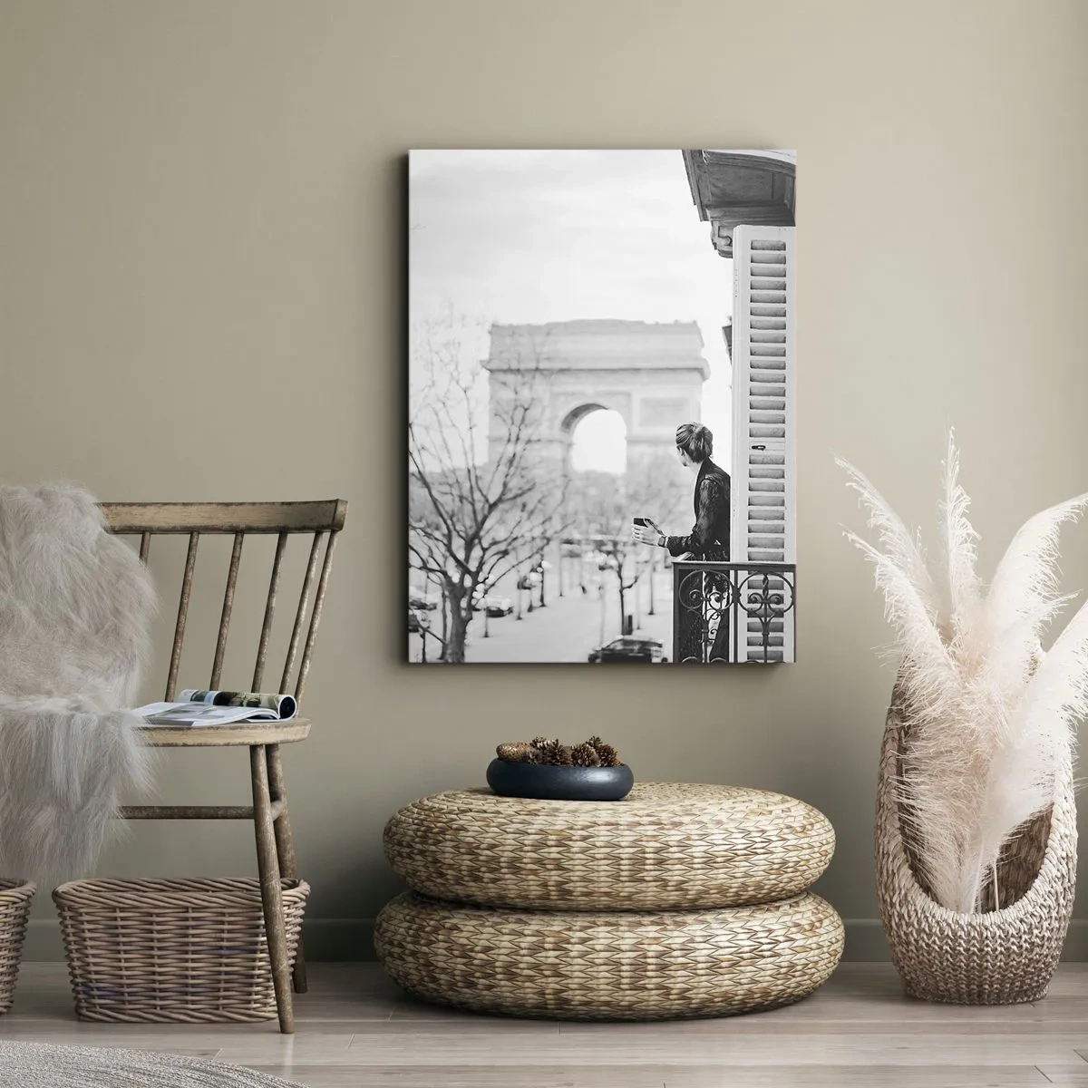 Quadro em tela - Quarto com vista - 80x120 cm