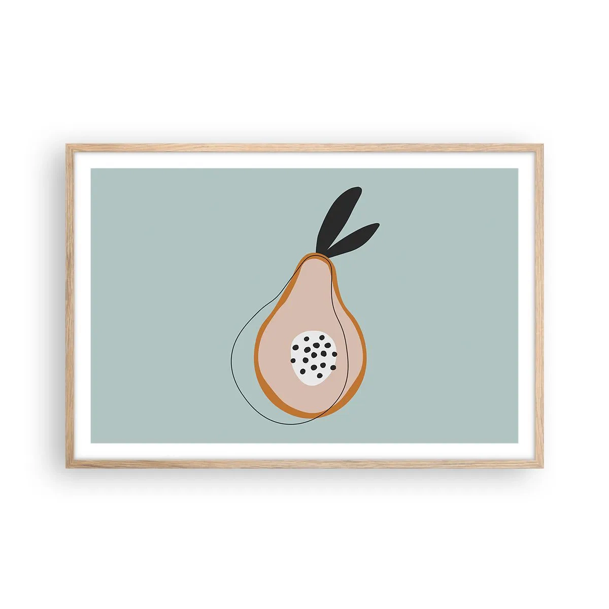 Pôster com moldura de carvalho claro - Penetrar na natureza das coisas - 91x61 cm