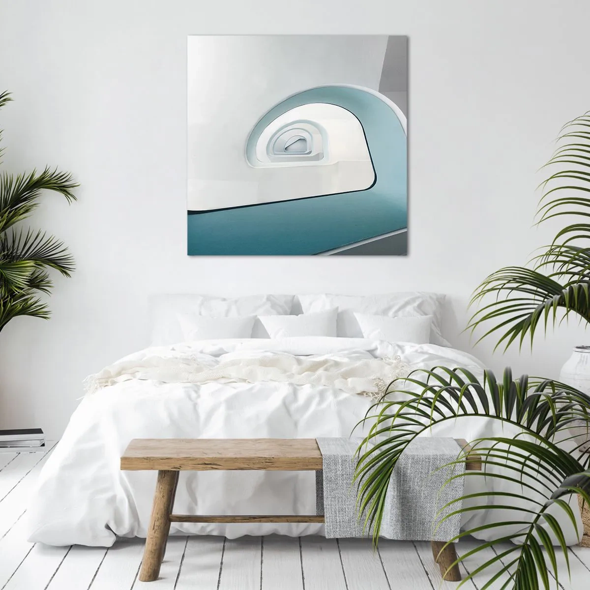 Quadro em tela - Para o fundo do azul - 40x40 cm