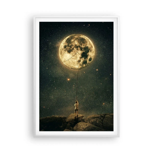 Pôster em moldura branca - Aquele que roubou a lua - 70x100 cm