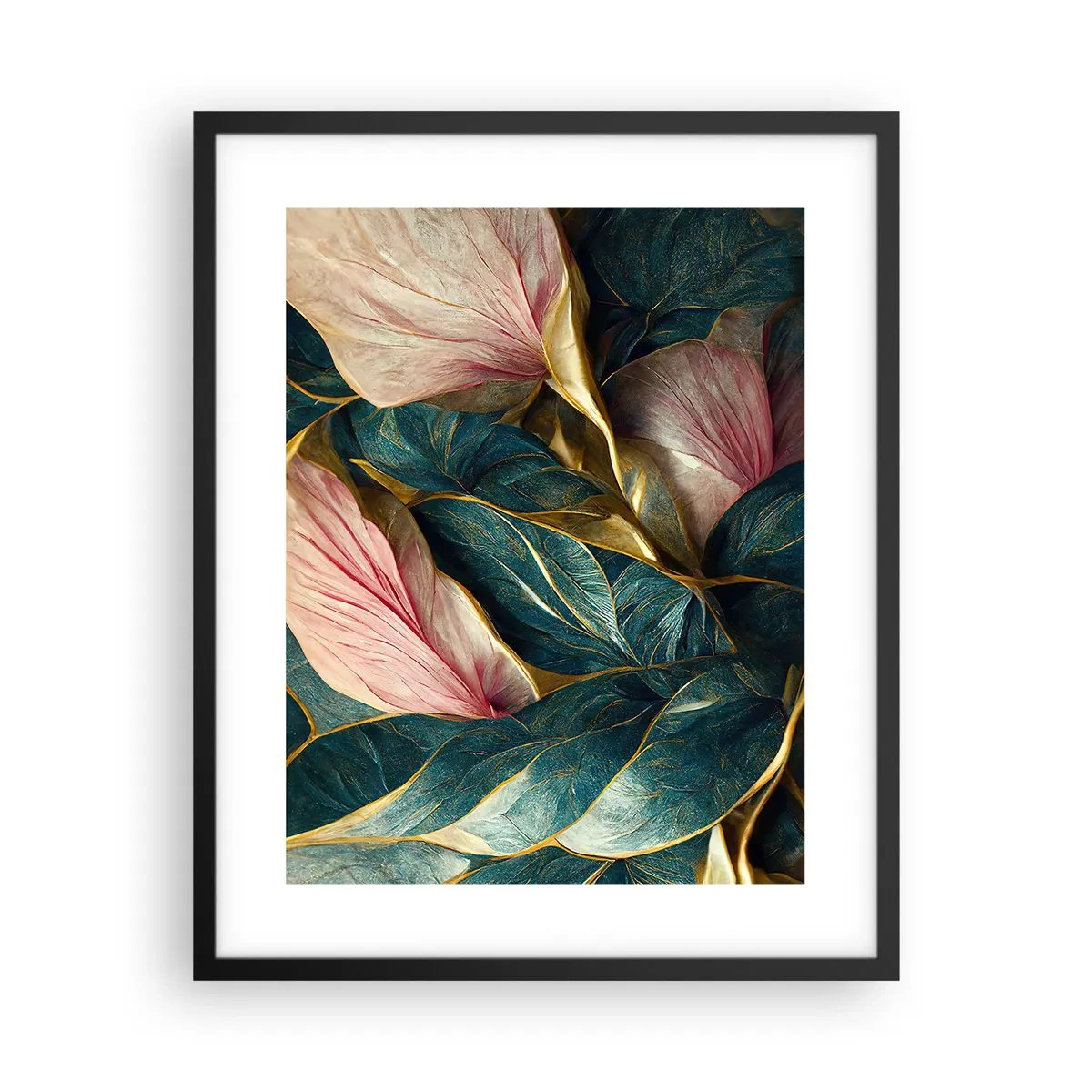 Pôster com moldura preta - Elegância e estilo naturais - 40x50 cm