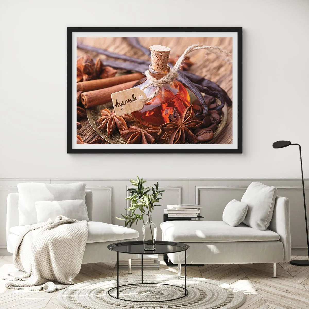 Pôster com moldura preta - Rumo à unidade do corpo e do espírito - 100x70 cm