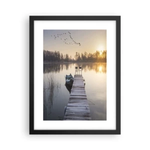 Pôster com moldura preta - Voltarei dentro de algum tempo - 30x40 cm