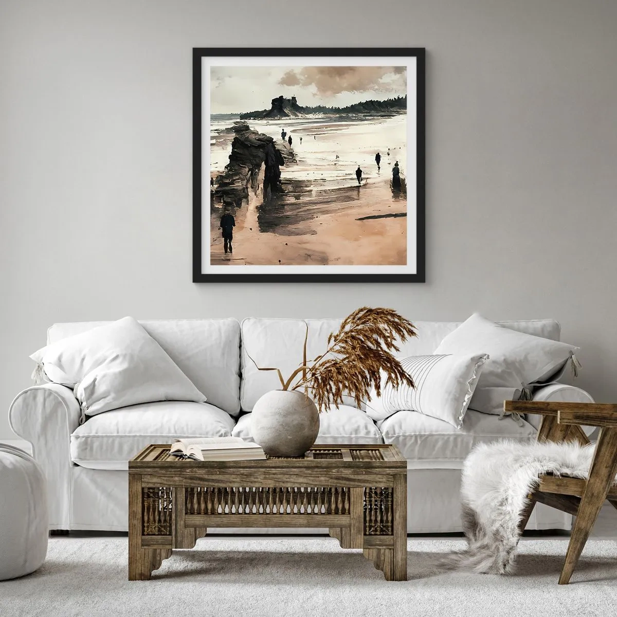 Pôster com moldura preta - Convocados - 60x60 cm