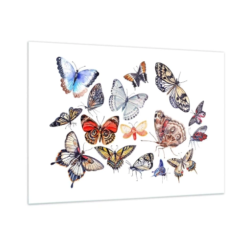 Quadro em vidro - Enxame colorido - 100x70 cm