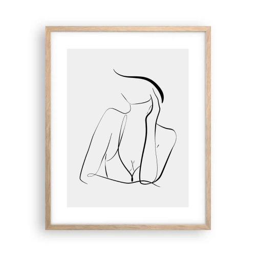 Pôster com moldura de carvalho claro - Na onda dos sonhos - 40x50 cm