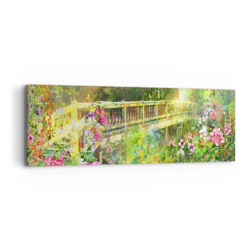 Quadro em tela - A ponte dos suspiros da primavera - 90x30 cm