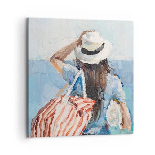 Quadro em tela - Bem-vindo às suas férias - 60x60 cm