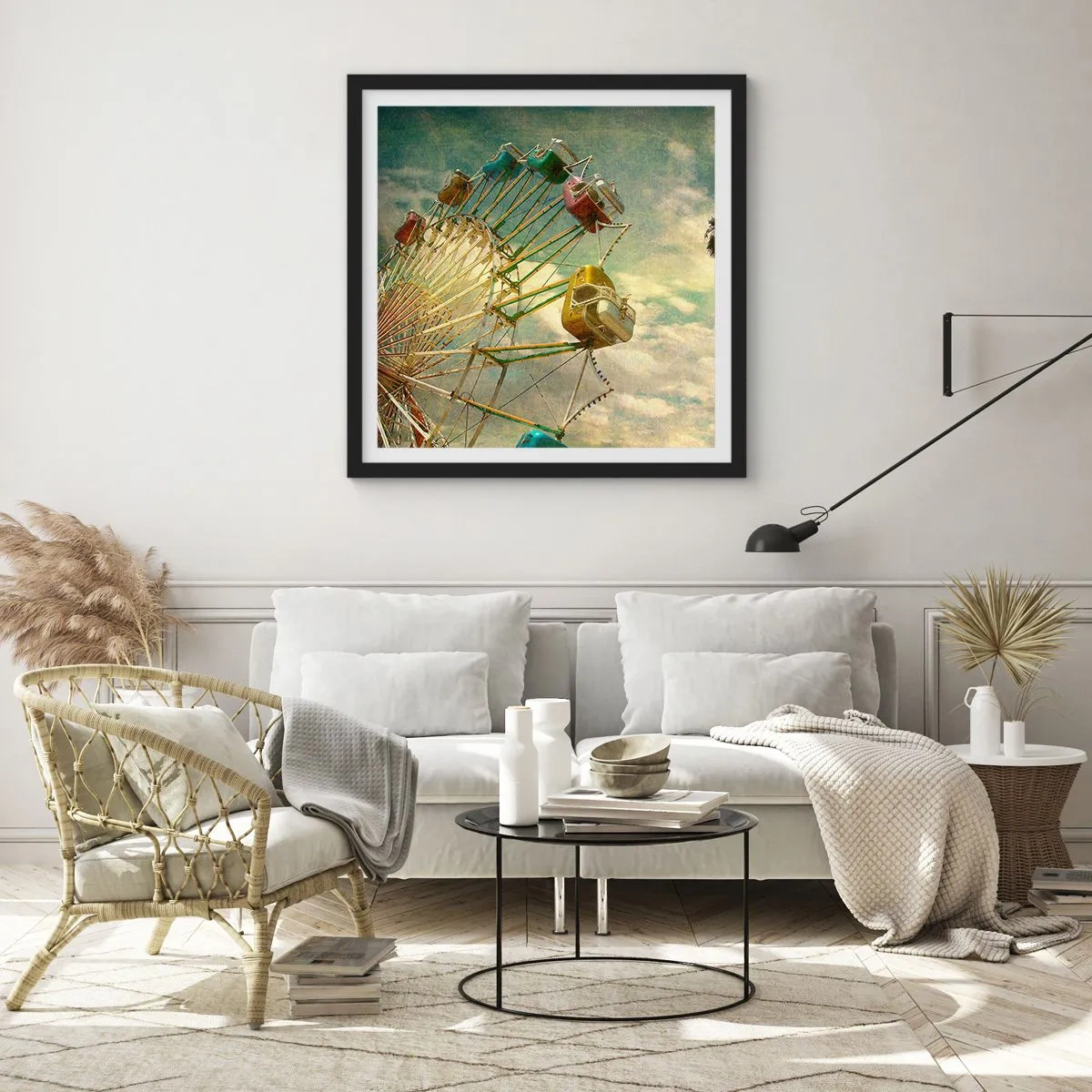 Pôster com moldura preta - Será divertido… - 40x40 cm