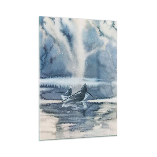 Quadro em vidro - Pescadores no seu paraíso - 50x70 cm