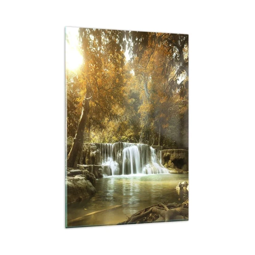 Quadro em vidro - A cascata do parque - 80x120 cm